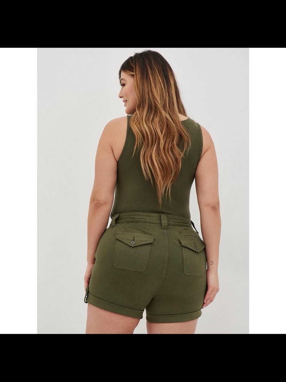 NWT Torrid 3.5in Olive Green Military Stretch Twill Mid-Rise Women’s Shorts